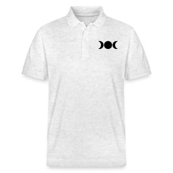 Monde - Stanley/Stella Unisex Bio-Poloshirt PREPSTER - Weiß meliert - Vorne - Roxy (174cm) & Andy (188cm)