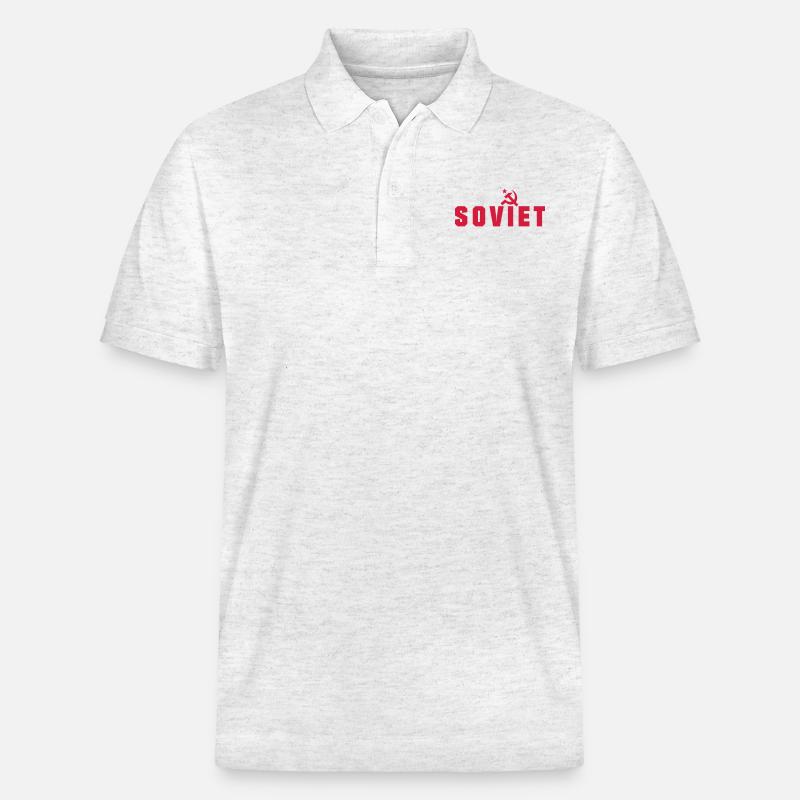 Soviet - Russland - Stanley/Stella Unisex Bio-Poloshirt PREPSTER - Weiß meliert
