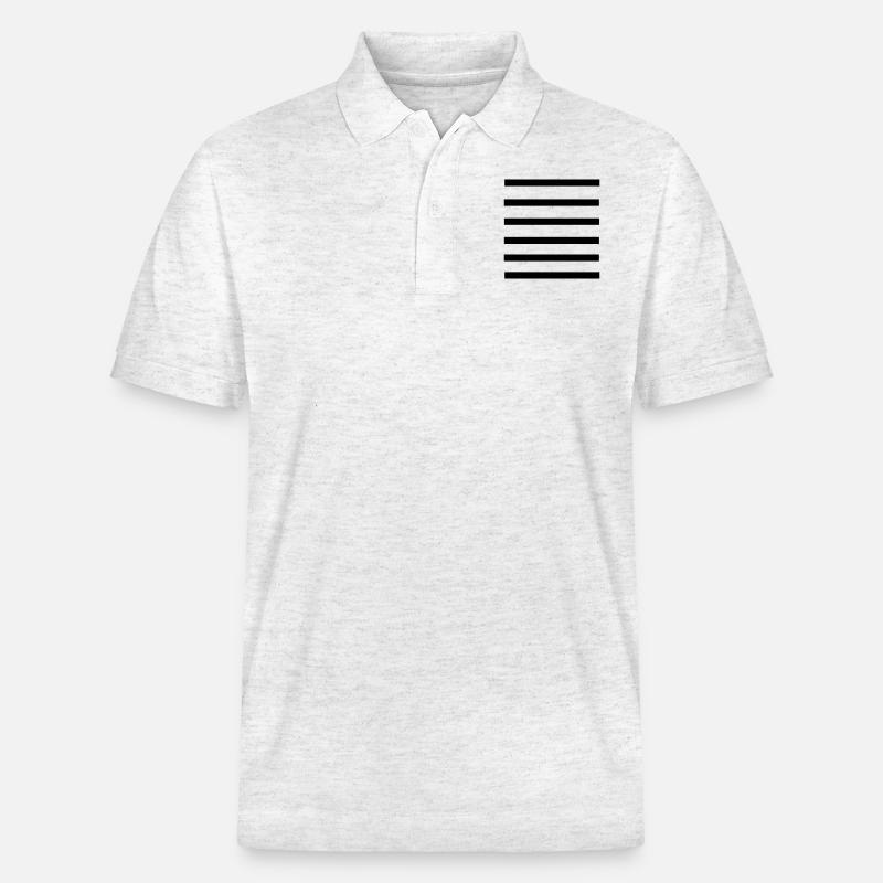 stripes_pattern_line - Polo PREPSTER bio Stanley/Stella Unisexe - blanc chiné