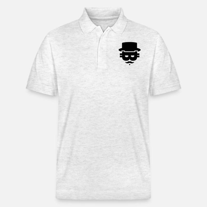 Bitcoin Satoshi Nakamoto - Stanley/Stella Unisex Bio-Poloshirt PREPSTER - Weiß meliert