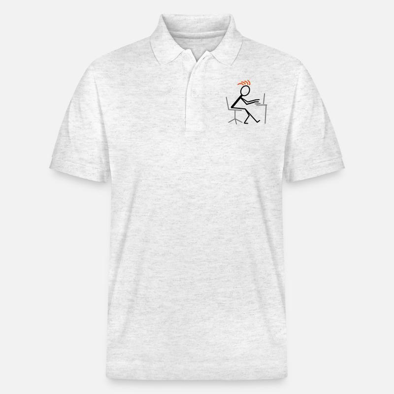 Computerarbeit - Stanley/Stella Unisex Bio-Poloshirt PREPSTER - Weiß meliert
