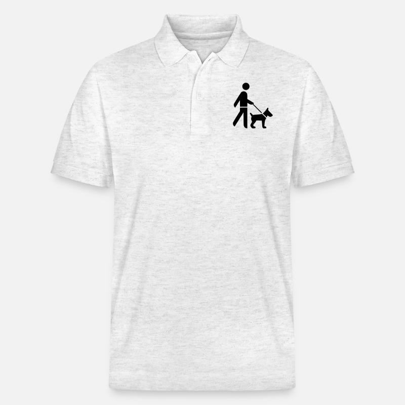 Gassi Herrchen - Stanley/Stella Unisex Bio-Poloshirt PREPSTER - Weiß meliert