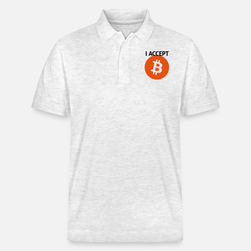 bitcoin - Stanley/Stella Unisex Bio-Poloshirt PREPSTER - Weiß meliert