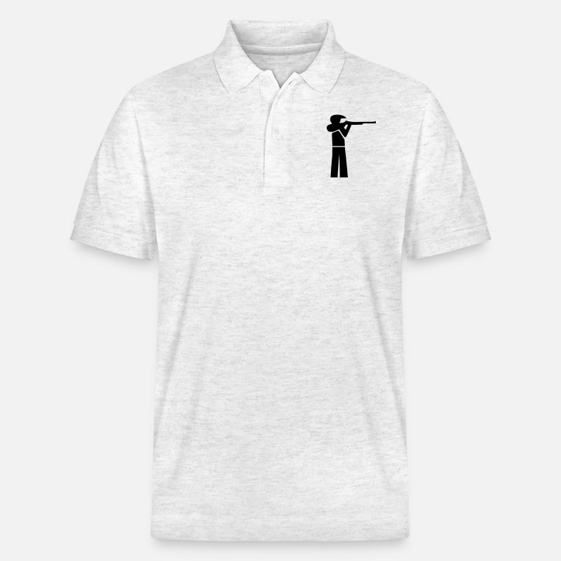 Schütze mit Cappy - Stanley/Stella Unisex Bio-Poloshirt PREPSTER - Weiß meliert