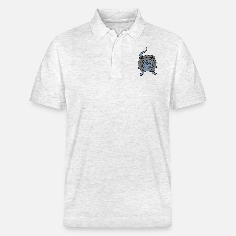 Opossum de face - Polo PREPSTER bio Stanley/Stella Unisexe - blanc chiné