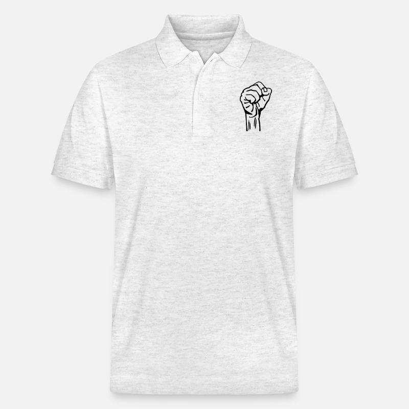 Geballte Faust - Stanley/Stella Unisex Bio-Poloshirt PREPSTER - Weiß meliert