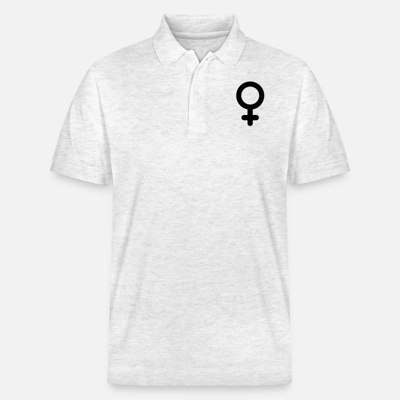 frauensymbol - Stanley/Stella Unisex Bio-Poloshirt PREPSTER - Weiß meliert