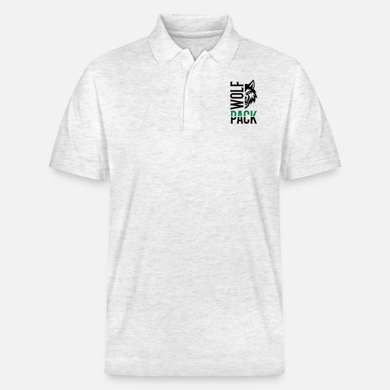 Wolf Pack Rudel - Stanley/Stella Unisex Bio-Poloshirt PREPSTER - Weiß meliert