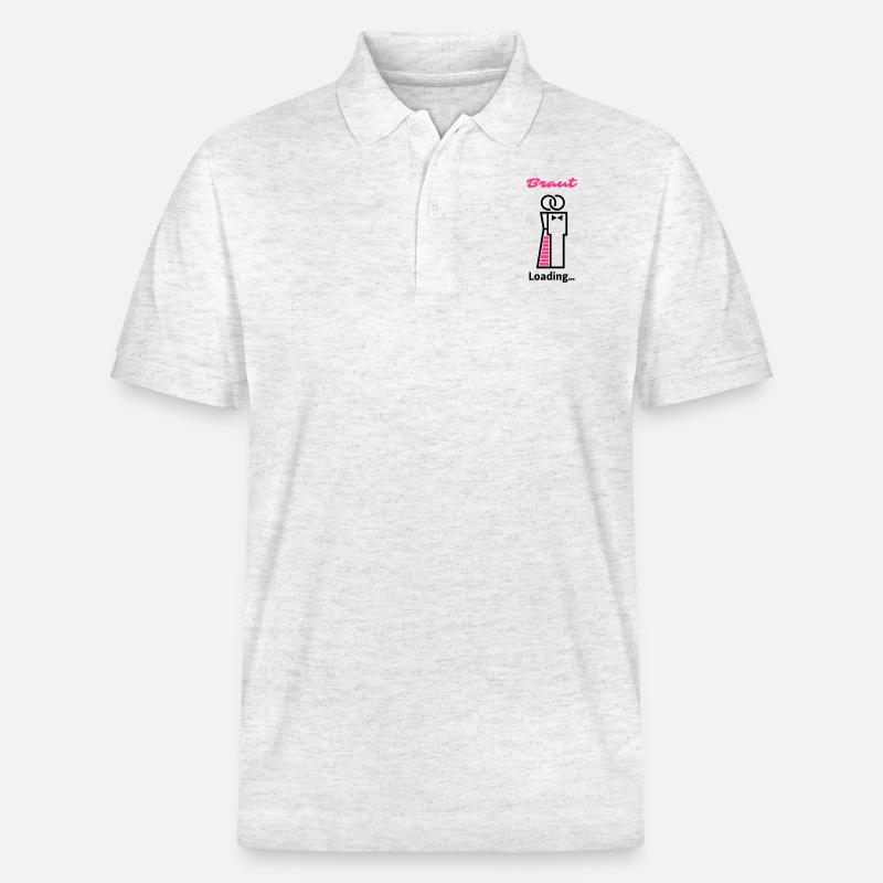 Braut Loading... - Stanley/Stella Unisex Bio-Poloshirt PREPSTER - Weiß meliert