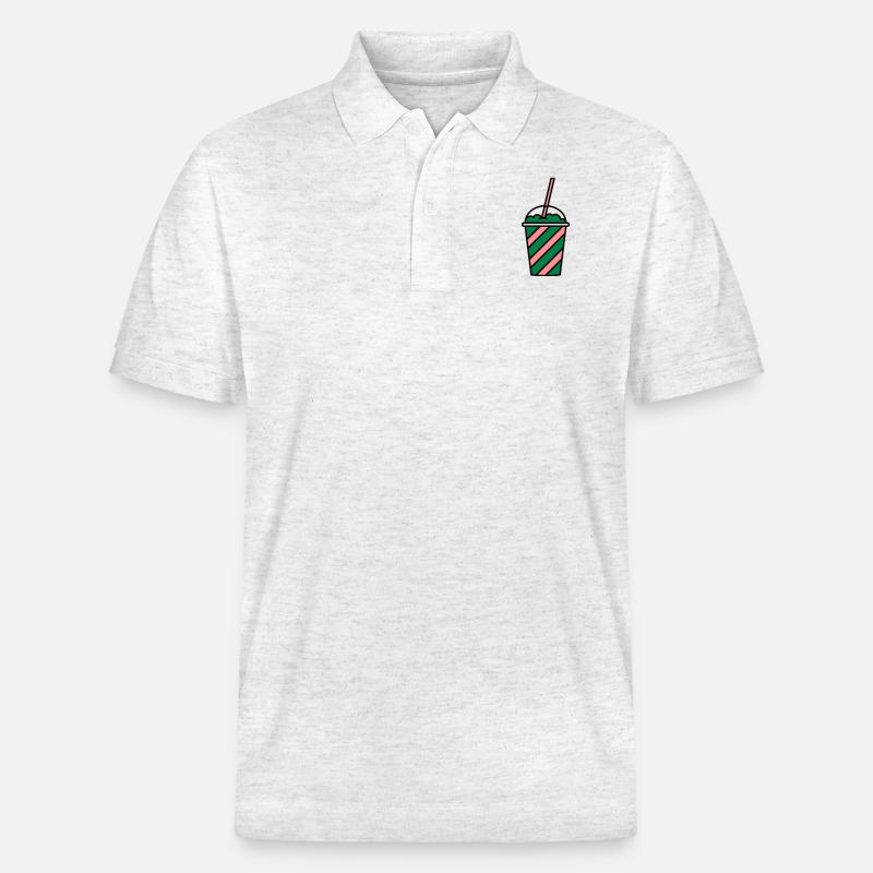 Slush Eis Becher - Stanley/Stella Unisex Bio-Poloshirt PREPSTER - Weiß meliert