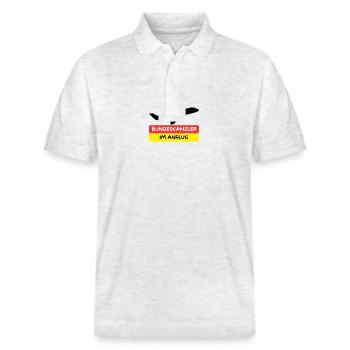 Chancelier fédéral à l’approche (Pour les élections au Bundestag de 2025) - Polo PREPSTER bio Stanley/Stella Unisexe - blanc chiné - Devant - Roxy (174cm) & Andy (188cm)