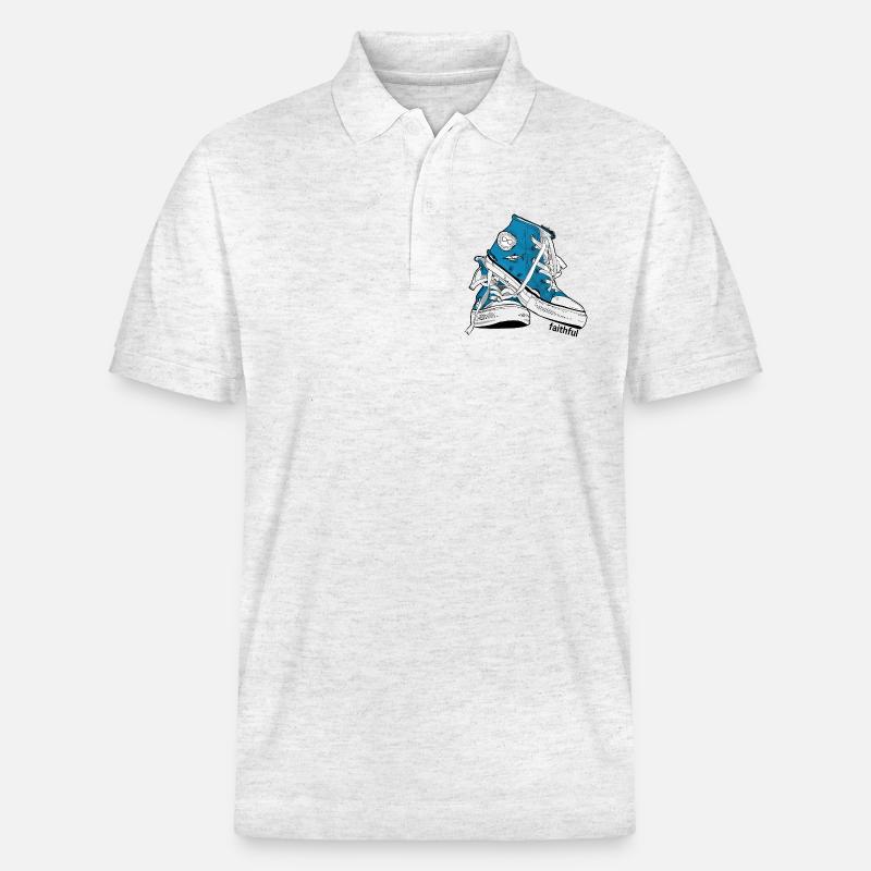 Fidèle - Polo PREPSTER bio Stanley/Stella Unisexe - blanc chiné