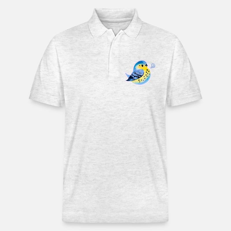 Meise - Stanley/Stella Unisex Bio-Poloshirt PREPSTER - Weiß meliert