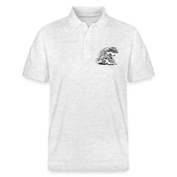 Igel Mama mit Igel Baby - Stanley/Stella Unisex Bio-Poloshirt PREPSTER - Weiß meliert - Vorne - Roxy (174cm) & Andy (188cm)