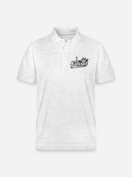 Kassel Waschbär Herkules - Stanley/Stella Unisex Bio-Poloshirt PREPSTER - Weiß meliert