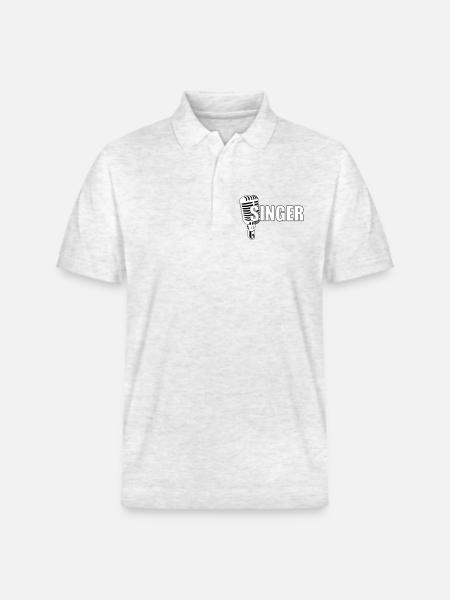 Singer - Music - Stanley/Stella Unisex Organic Polo Shirt PREPSTER - heather white