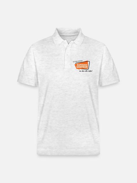 Aufzugsmonteur - Stanley/Stella Unisex Bio-Poloshirt PREPSTER - Weiß meliert
