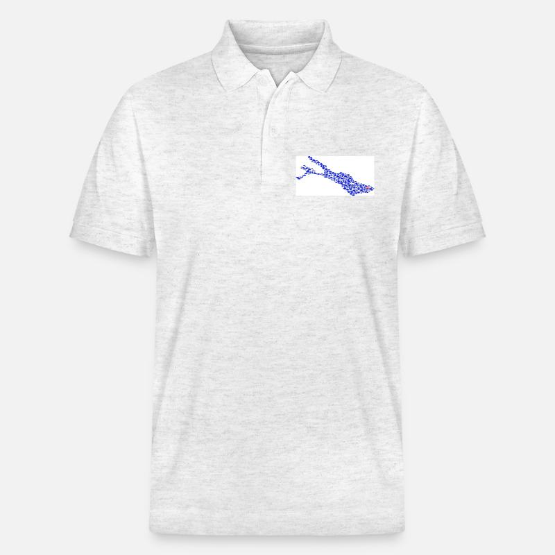 Bodenseefisch - Stanley/Stella Unisex Bio-Poloshirt PREPSTER - Weiß meliert