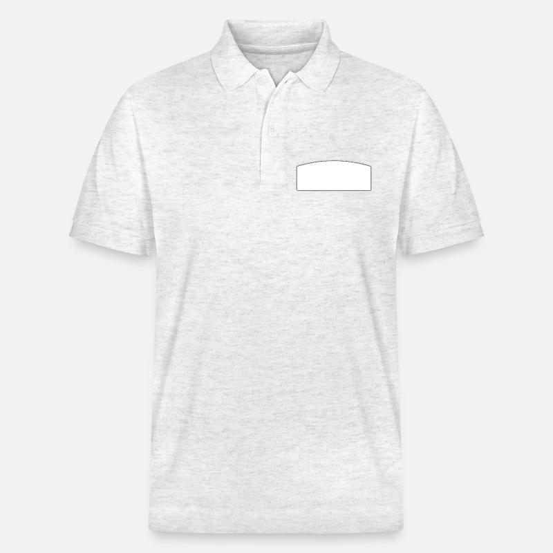 Champ d’écriture blanc | champ de texte - Polo PREPSTER bio Stanley/Stella Unisexe - blanc chiné