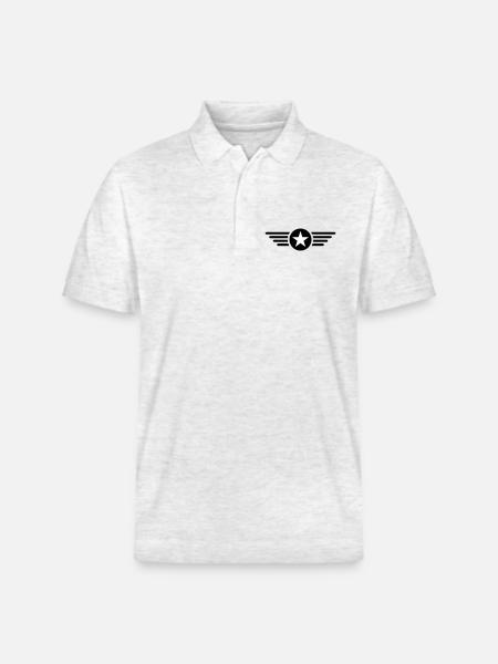 I'm a star with wings - Stanley/Stella Unisex Organic Polo Shirt PREPSTER - heather white