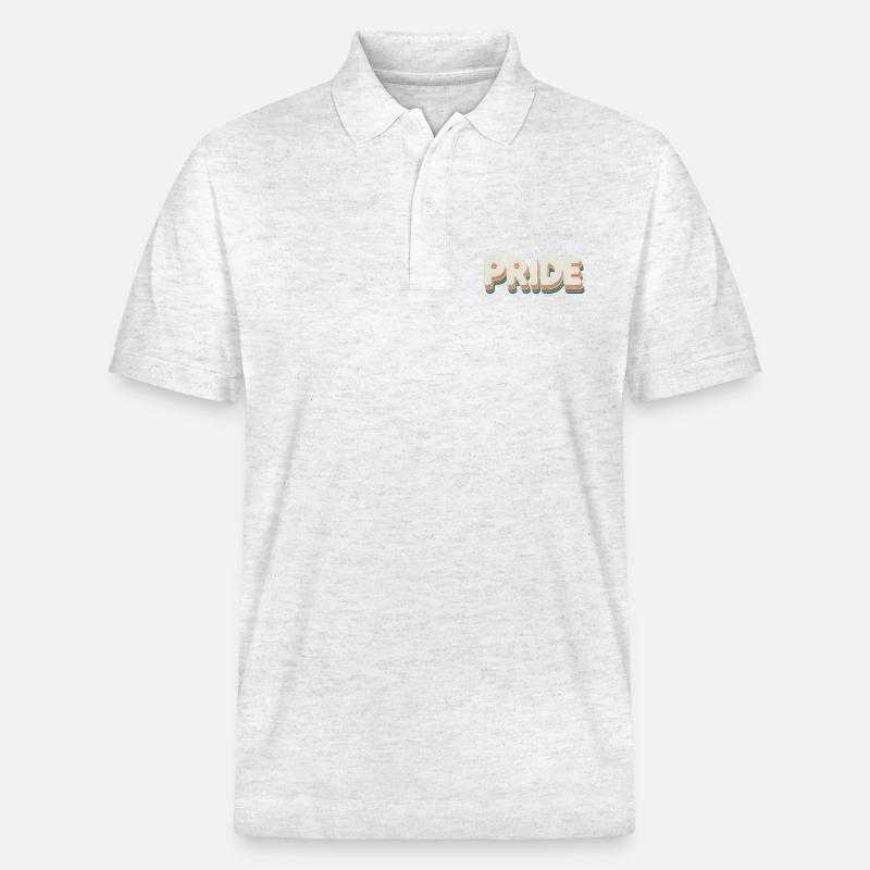 Pride - Cool Queer Logo - Stanley/Stella Unisex Bio-Poloshirt PREPSTER - Weiß meliert