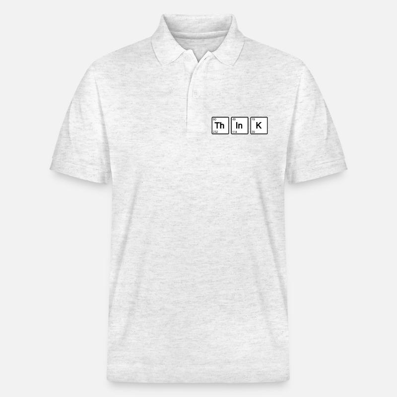 Think (weiß) - Stanley/Stella Unisex Bio-Poloshirt PREPSTER - Weiß meliert