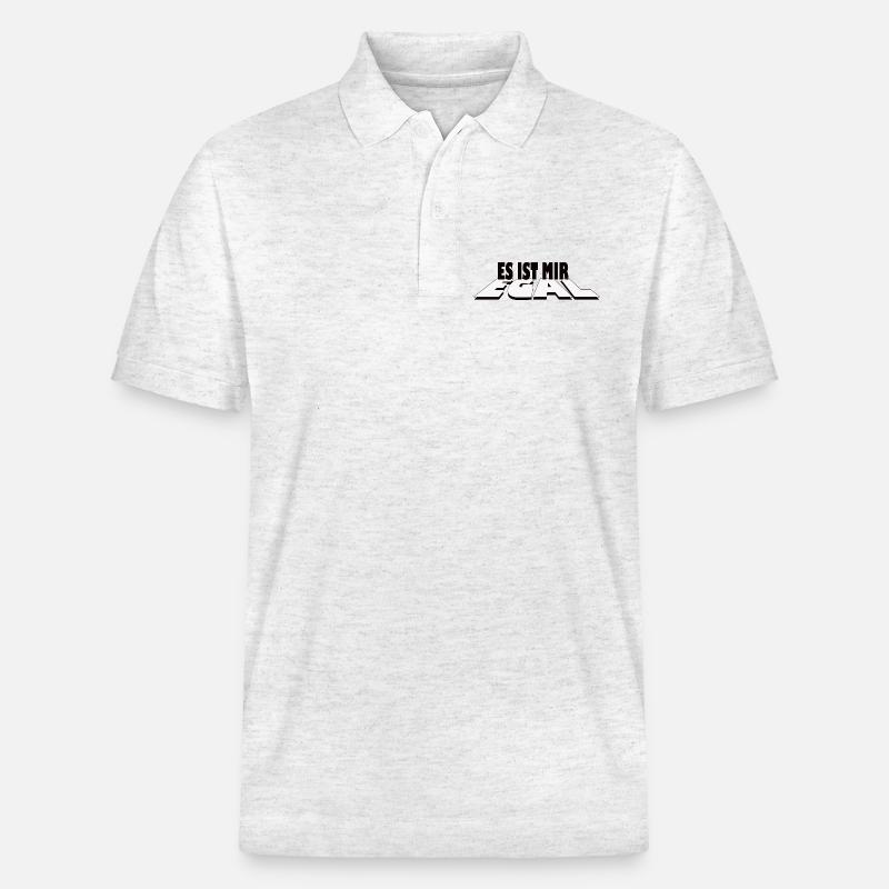 Es ist mir egal - Statement Design - Stanley/Stella Unisex Bio-Poloshirt PREPSTER - Weiß meliert