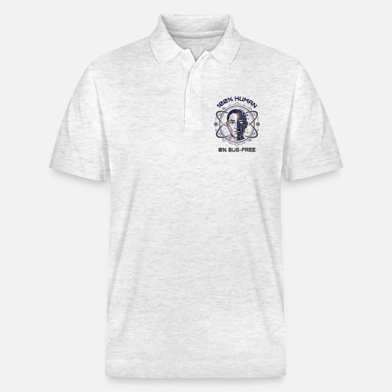 Code de bug humain - Polo PREPSTER bio Stanley/Stella Unisexe - blanc chiné