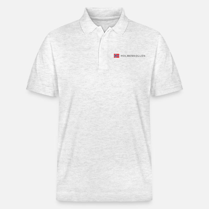 Holmenkollen Norwegen - Stanley/Stella Unisex Bio-Poloshirt PREPSTER - Weiß meliert
