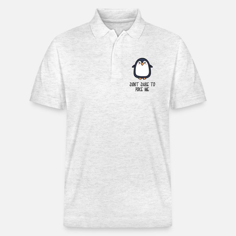 Cool Tier Vogel Statement Pinguin Südpol - Stanley/Stella Unisex Bio-Poloshirt PREPSTER - Weiß meliert