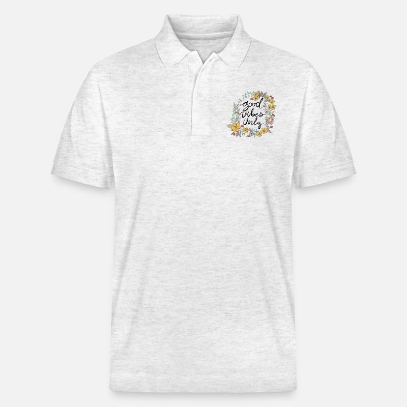 Nur gute Stimmung - Stanley/Stella Unisex Bio-Poloshirt PREPSTER - Weiß meliert