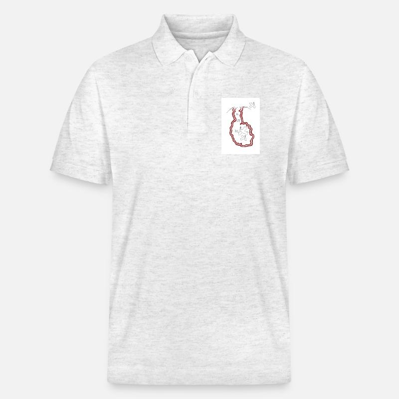 PEACE SEED AUSTRIA by Gudrun KARGL - Stanley/Stella Unisex Bio-Poloshirt PREPSTER - Weiß meliert