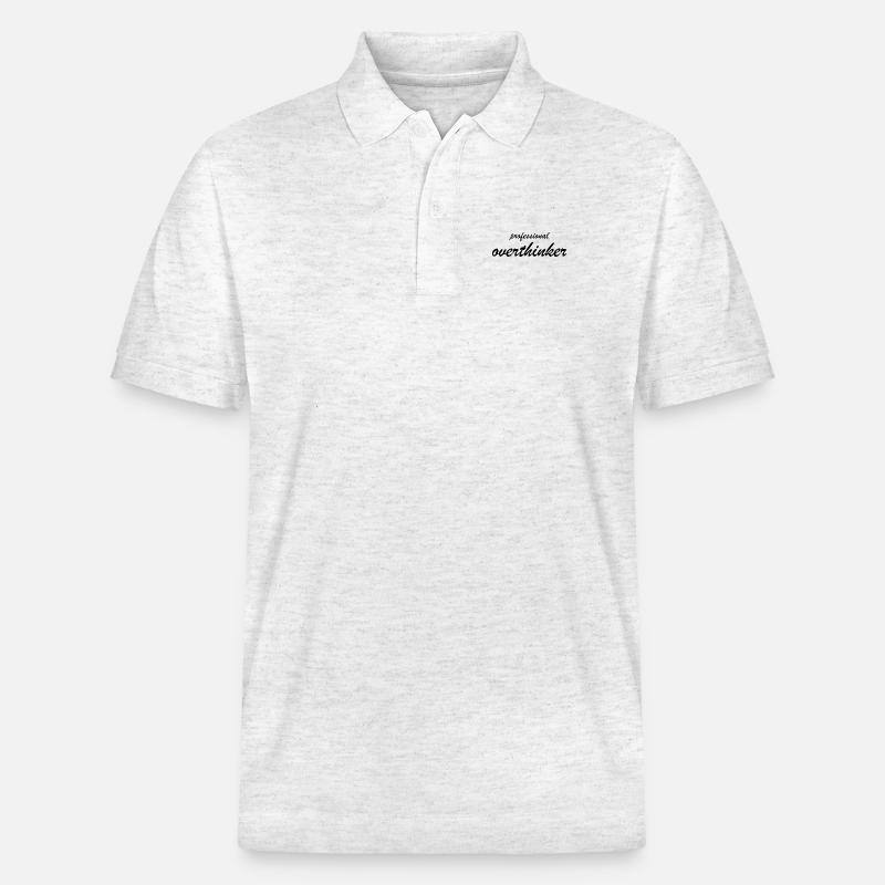 PROFESSIONAL OVERTHINKER - Stanley/Stella Unisex Bio-Poloshirt PREPSTER - Weiß meliert