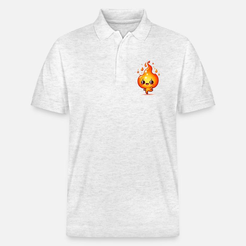 Feuer - Stanley/Stella Unisex Bio-Poloshirt PREPSTER - Weiß meliert