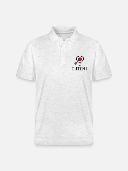 PixelArt Core4 - Stanley/Stella Unisex Bio-Poloshirt PREPSTER - Weiß meliert