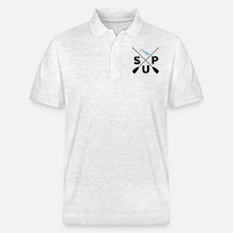 SUP - Stanley/Stella Unisex Bio-Poloshirt PREPSTER - Weiß meliert