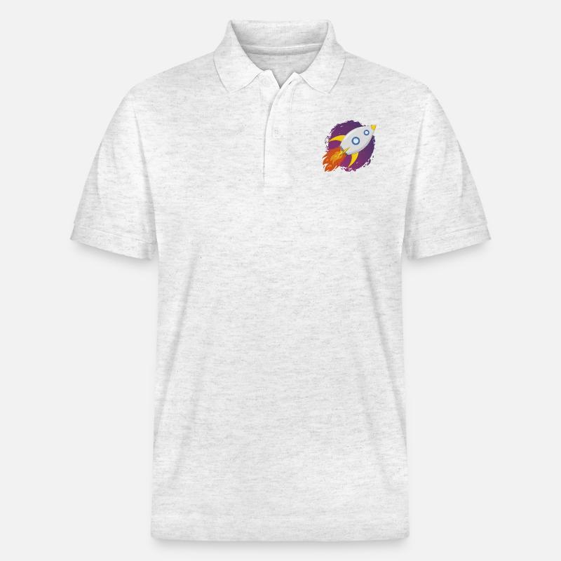 Fusée spatiale - Polo PREPSTER bio Stanley/Stella Unisexe - blanc chiné