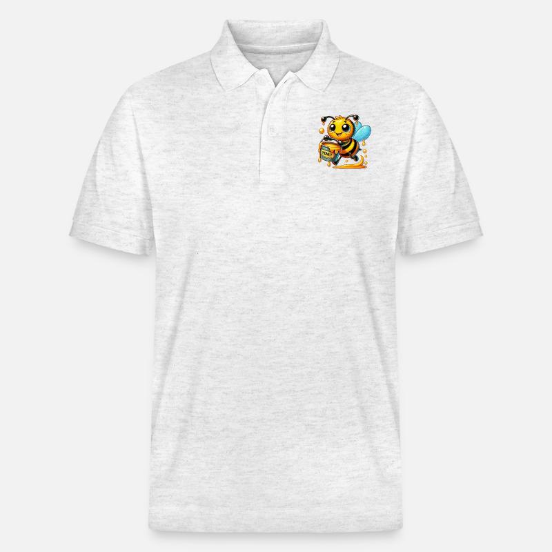 Abeille Abeille Abeille - Polo PREPSTER bio Stanley/Stella Unisexe - blanc chiné