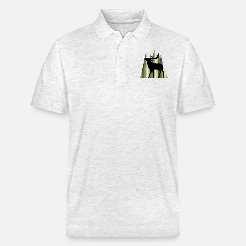 Hirsch - Stanley/Stella Unisex Bio-Poloshirt PREPSTER - Weiß meliert