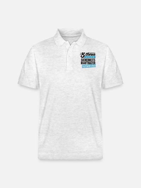 5Sterne Sicherheitsbeauftragter - Stanley/Stella Unisex Bio-Poloshirt PREPSTER - Weiß meliert