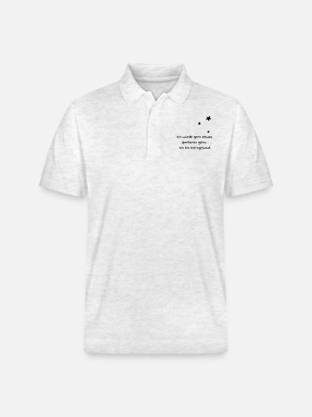 Ich bin kerngesund - Stanley/Stella Unisex Bio-Poloshirt PREPSTER - Weiß meliert