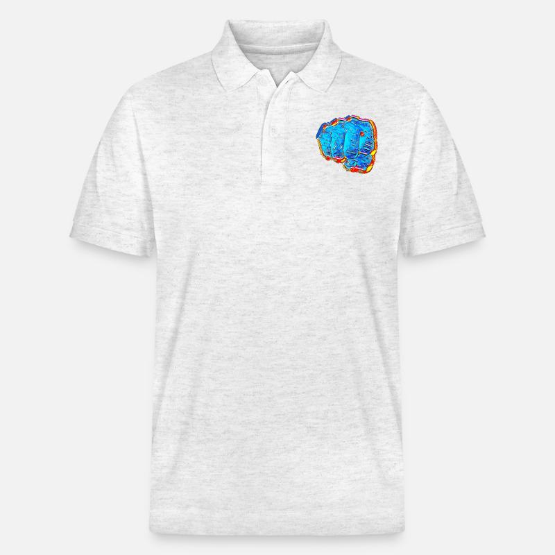 Comicfaust - Stanley/Stella Unisex Bio-Poloshirt PREPSTER - Weiß meliert