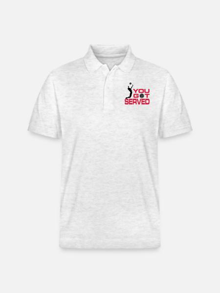 You got served - Stanley/Stella Unisex Bio-Poloshirt PREPSTER - Weiß meliert
