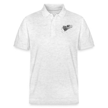 Goblin rocket - Stanley/Stella Unisex Organic Polo Shirt PREPSTER - heather white - Front - Roxy (174cm) & Andy (188cm)