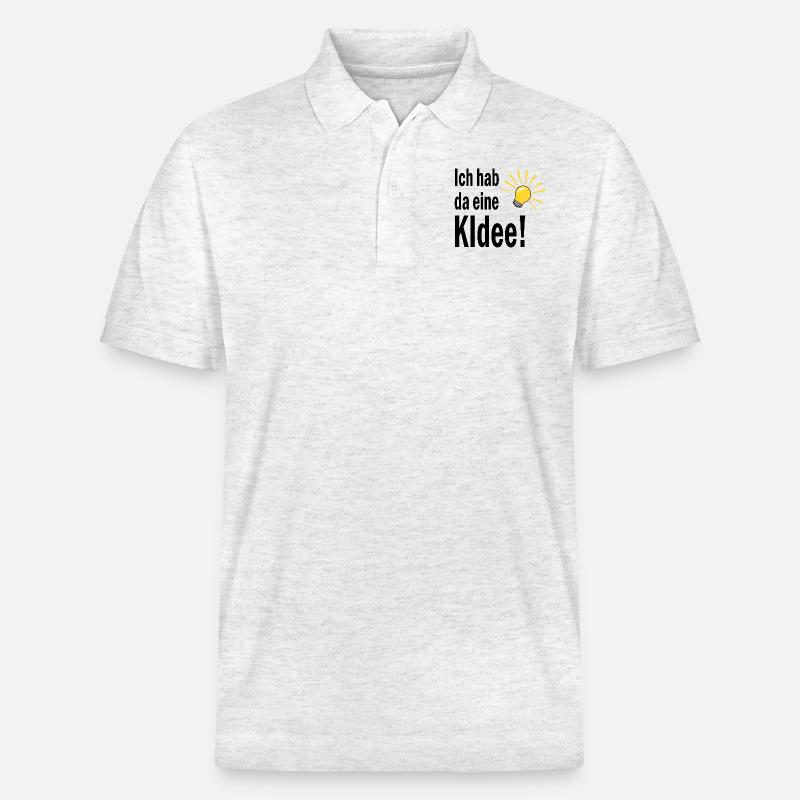 Ich habe da eine KIdee! - Stanley/Stella Unisex Bio-Poloshirt PREPSTER - Weiß meliert