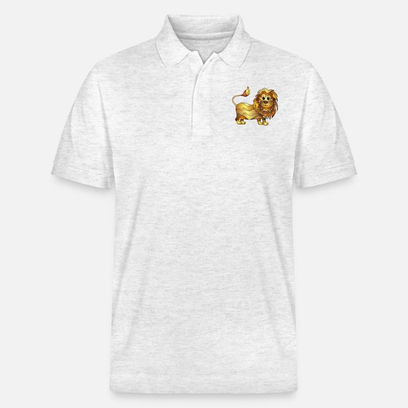 Löwe - Stanley/Stella Unisex Bio-Poloshirt PREPSTER - Weiß meliert