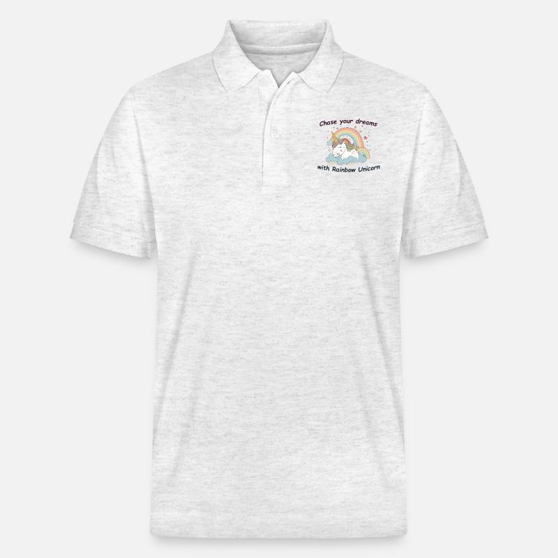 Traum vom Einhorn - Stanley/Stella Unisex Bio-Poloshirt PREPSTER - Weiß meliert