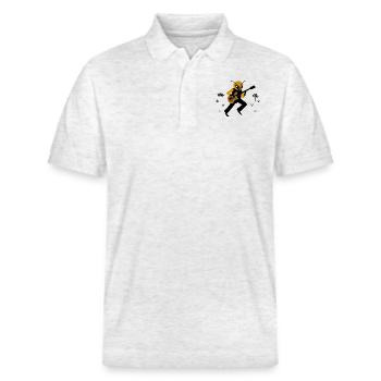 Buzz Hendrix - Stanley/Stella Unisex Bio-Poloshirt PREPSTER - Weiß meliert - Vorne - Roxy (174cm) & Andy (188cm)