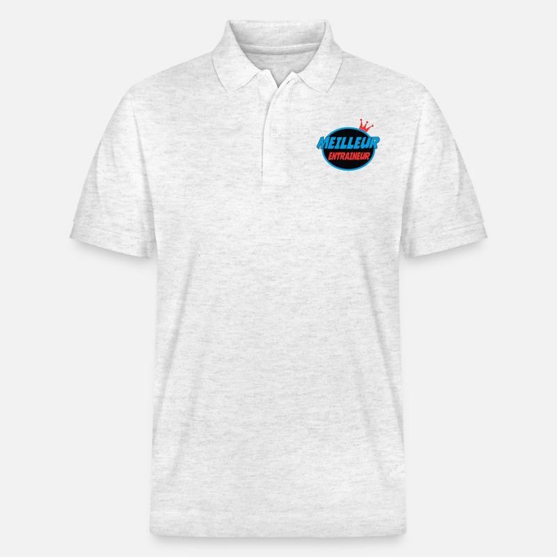 BESTER COACH - Stanley/Stella Unisex Bio-Poloshirt PREPSTER - Weiß meliert