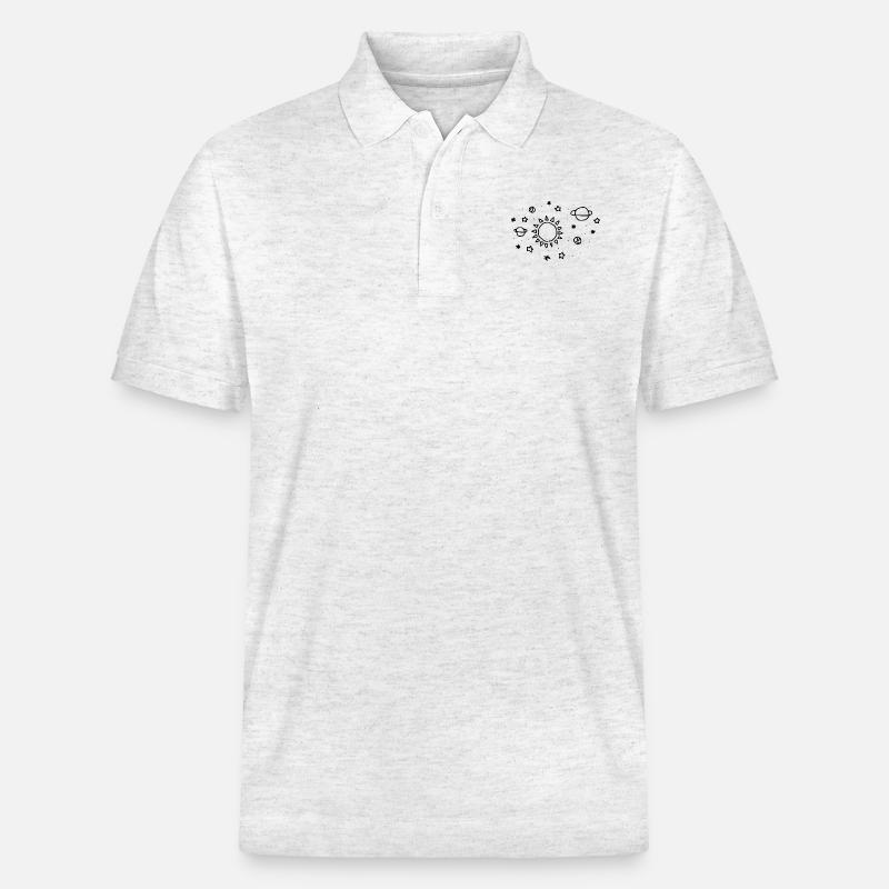 thème de l'espace - Polo PREPSTER bio Stanley/Stella Unisexe - blanc chiné